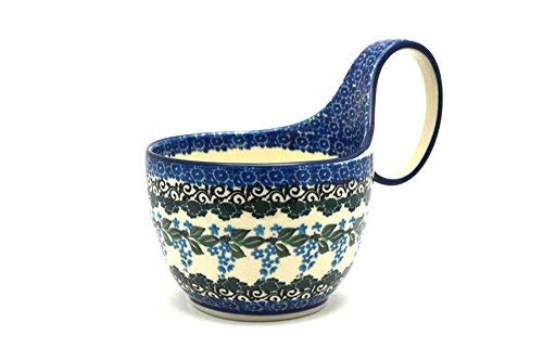 Polish Pottery Loop Handle Bowl - Wisteria