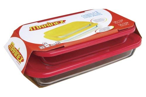 Marinex 4-Piece Rectangular Bake Dish Set, Assorted Colors