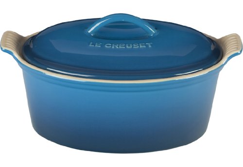 Le Creuset Heritage Stoneware 1 1/5-Quart Covered Oval Terrine, Marseille