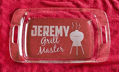 Grill Master 9x13 - Customized 3 Quart Pyrex Casserole - Free Lid