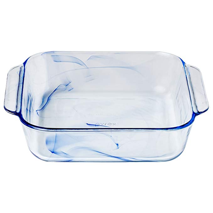 Pyrex Watercolor Collection Blue Lagoon 8 Inch Square Baking Dish