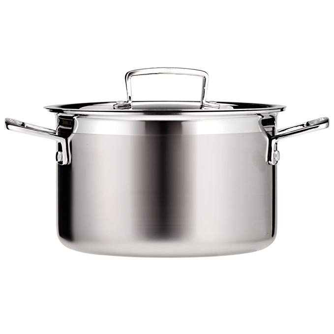 Le Creuset Tri-Ply Stainless Steel 4-1/4-Quart Covered Casserole/Stockpot