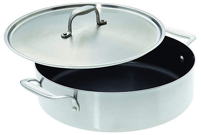 American Kitchen Cookware Nonstick Casserole Pan with Lid (12