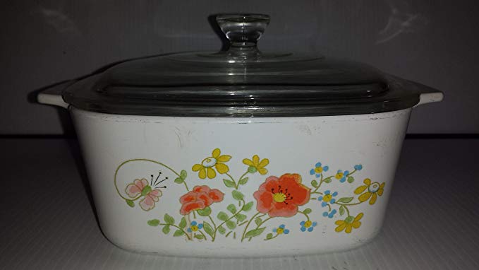 Corning Ware Wild Flowers 1.5 Liter Casserole Dish A-1-1/2-B Corning Ware 1.5 Liter Baking Dish