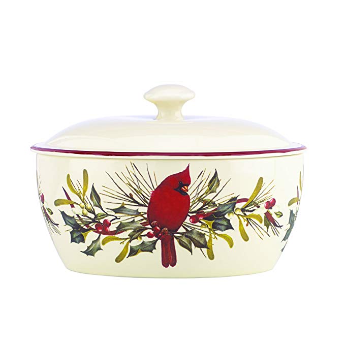 lenox Winter Greetings Covered Casserole