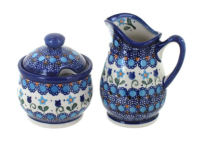 Polish Pottery Savannah Sugar & Creamer Set