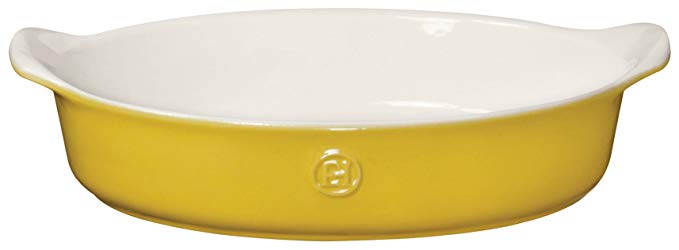 Emile Henry 859028 HR Ceramic Small Oval Baker, Leaves