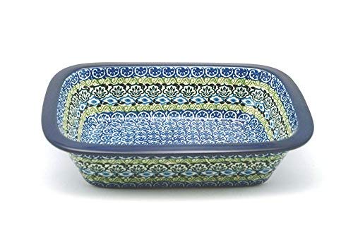 Polish Pottery Baker - Rectangular with Grip Lip - Tranquility