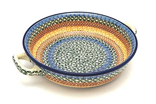 Polish Pottery Baker - Round with Handles - Large - Autumn