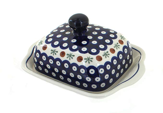 Polish Pottery Nature Butter Dish