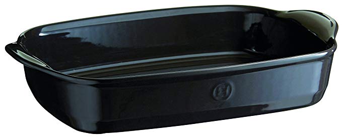 Emile Henry 799654 France Ovenware Ultime Rectangular Baking Dish, 16.5 x 10.6, Charcoal