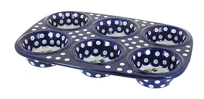 Polish Pottery Alyce Muffin Pan