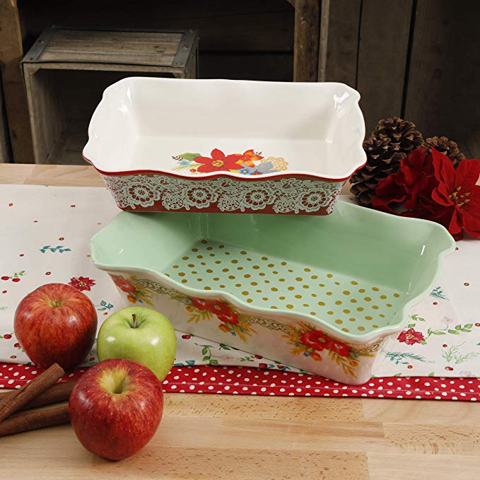 The Pioneer Woman 2 piece Ceramic Bakeware in Garland