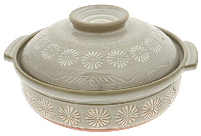 Kotobuki 190-918D Donabe Japanese Hot Pot, X-Large, Gray