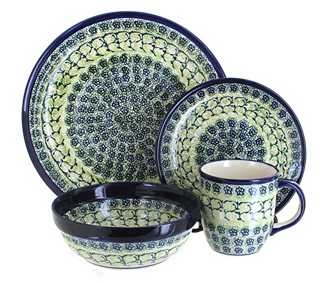 Polish Pottery Shannon 4 Piece Dinner Set