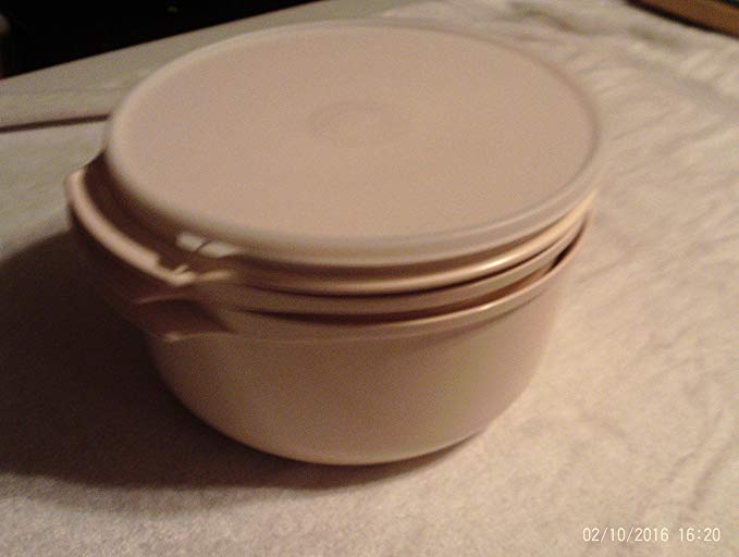 Tupperware Tupperwave Stack-Cooker Starter Set 4 pc Beige with Sheer Seal