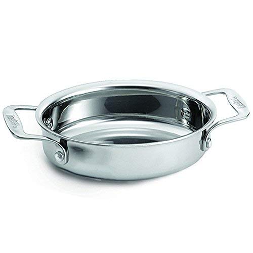 TableCraft Products CW2056 Tri-Ply Mini Oval Casserole with Handles, 6½ x 5 x 2 , Height, 5.6875