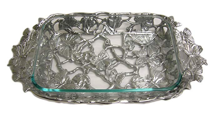 Arthur Court Butterfly Casserole with 3-Quart Pyrex