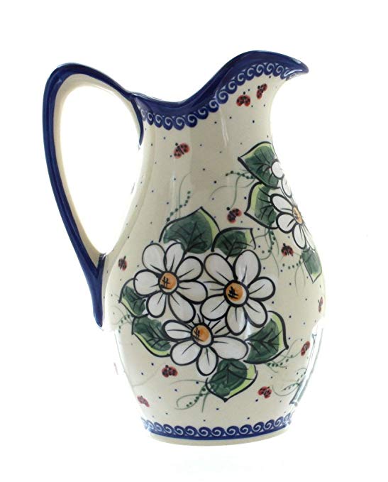 Polish Pottery Ladybug Pitcher