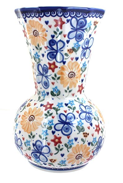 Polish Pottery Butterfly Vase