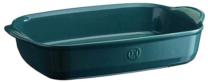 Emile Henry 979654 France Ovenware Ultime Rectangular Baking Dish, 16.5 x 10.6, Blue