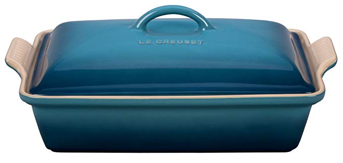 Le Creuset Heritage Stoneware 12-by-9-Inch Rectangular Dish, Marine