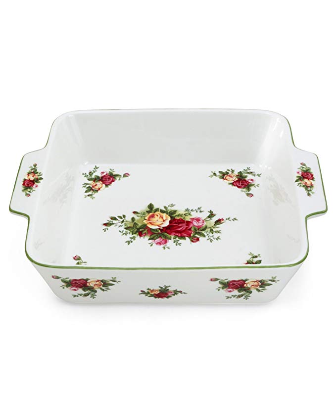 Royal Doulton ROYAL ALBERT GIFTWARE OLD COUNTRY ROSES: Square Baker, 10x10