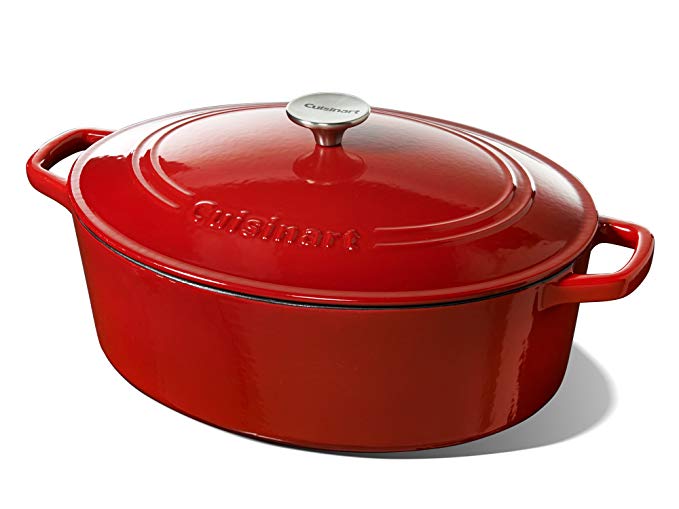 Cuisinart 7 Quart Oval Casserole, Red Gradient