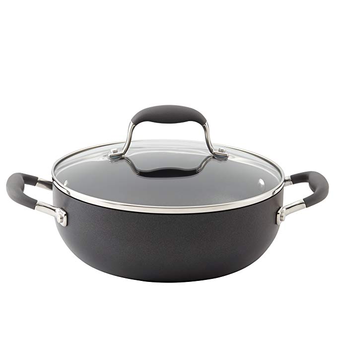 Anolon Advanced Hard-Anodized Nonstick 3.5-Quart Covered Chef’s Casserole, Gray