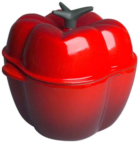 Le Creuset Cherry Red Cast Iron Bell Pepper Cocotte, 2.25 Quart