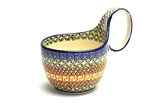 Polish Pottery Loop Handle Bowl - Autumn