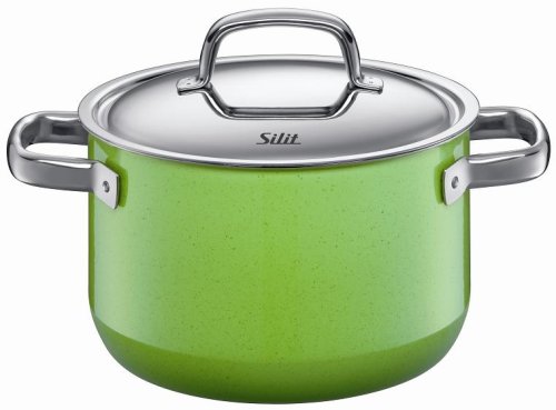 Silit Fresh 4-Quart High Casserole with Lid, Lemon Green