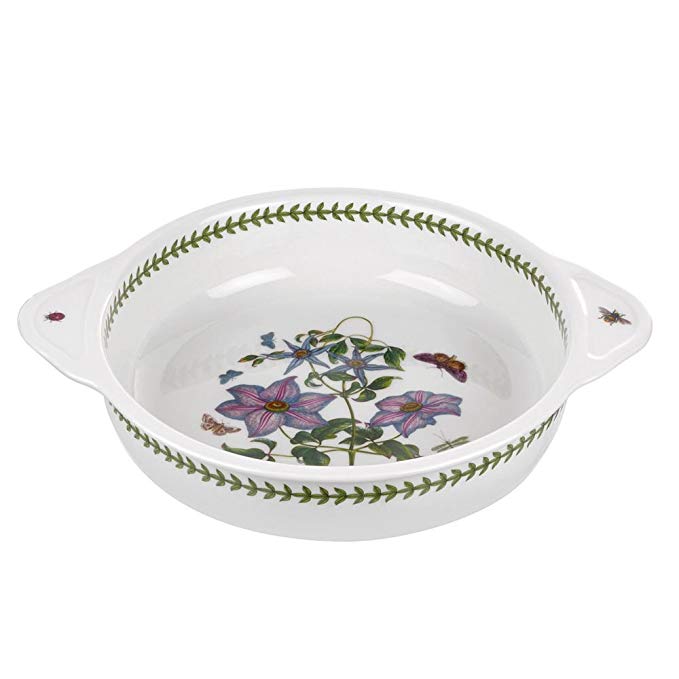 Portmeirion Botanic Garden Round Baking Dish with Handles