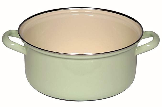 Riess  0281-006 Classic - Household Articles Colour/Pastel Casserole with Chrome Rim, Diameter-22 cm Light Green