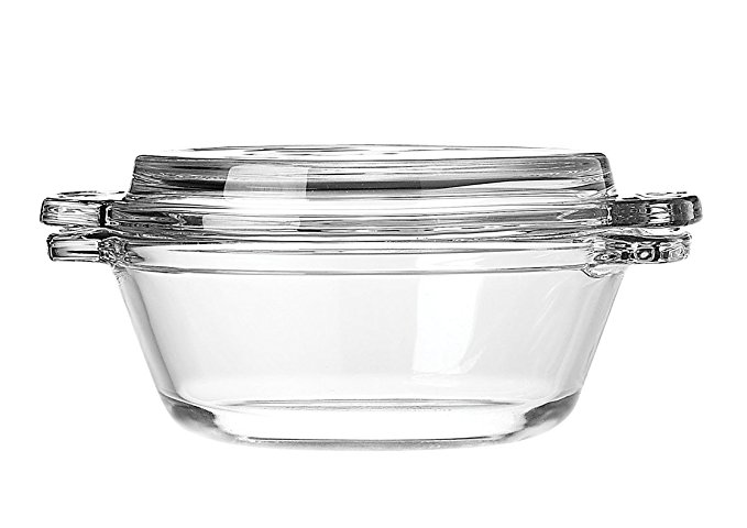 Anchor Hocking 77889 Fire-King Casserole Baking Dish with Lid, Glass, 20-Ounce