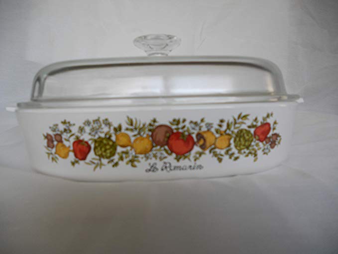 Vintage Le Romarin Corning Ware Casserole Dish