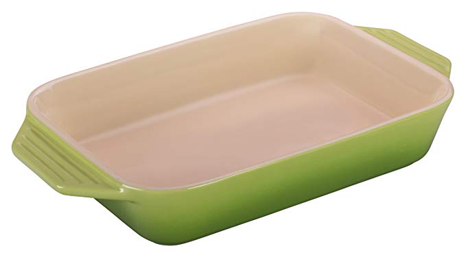 Le Creuset Stoneware Rectangular Dish, 7-Inch by 5-Inch, Palm