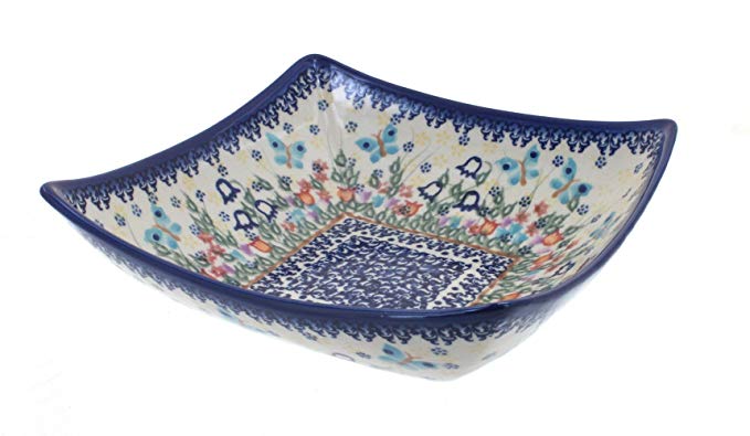 Polish Pottery Garden of Eden Square Serving Dish