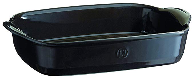 Emile Henry 799652 France Ovenware Ultime Rectangular Baking Dish, 14.2 x 9.1, Charcoal