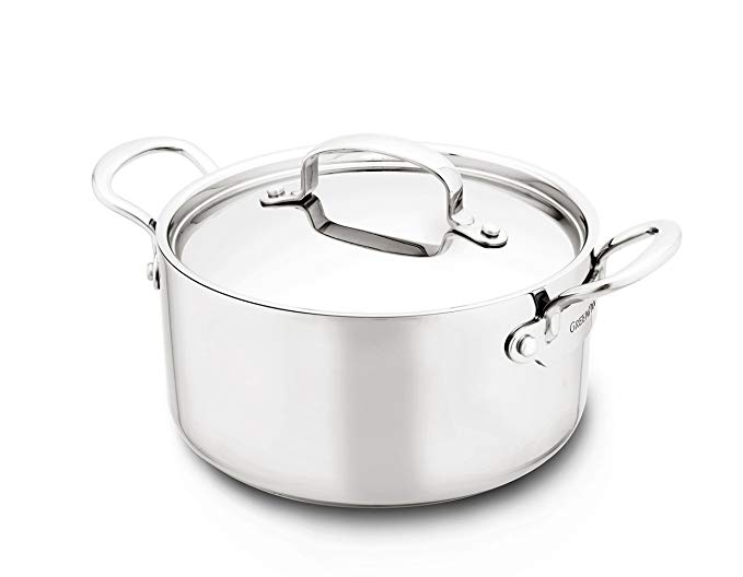 GreenPan Barcelona 3 Quart Triple Layered Stainless Steel Non-Stick Ceramic Covered Casserole