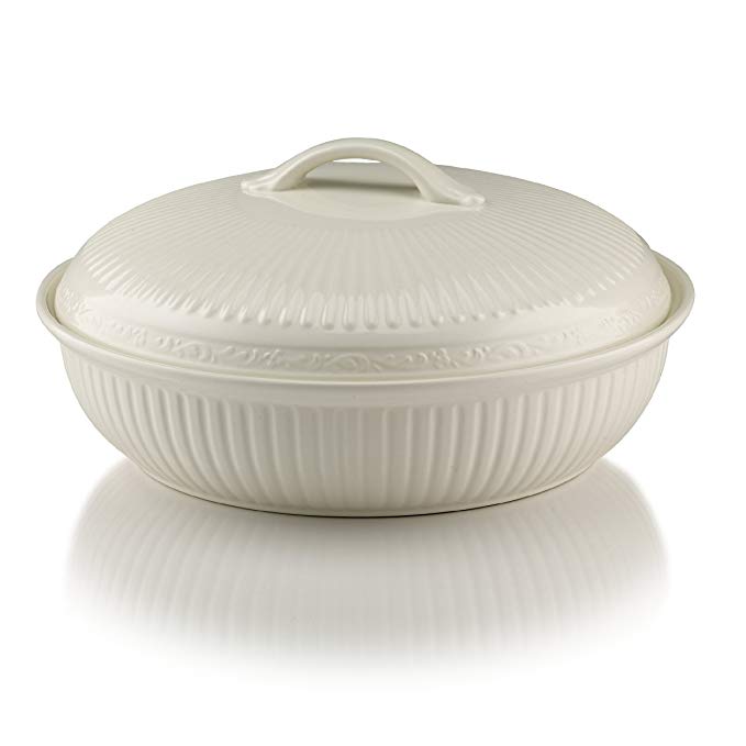 Mikasa Italian Countryside Oval Casserole Dish with Lid, 1.5-Quart