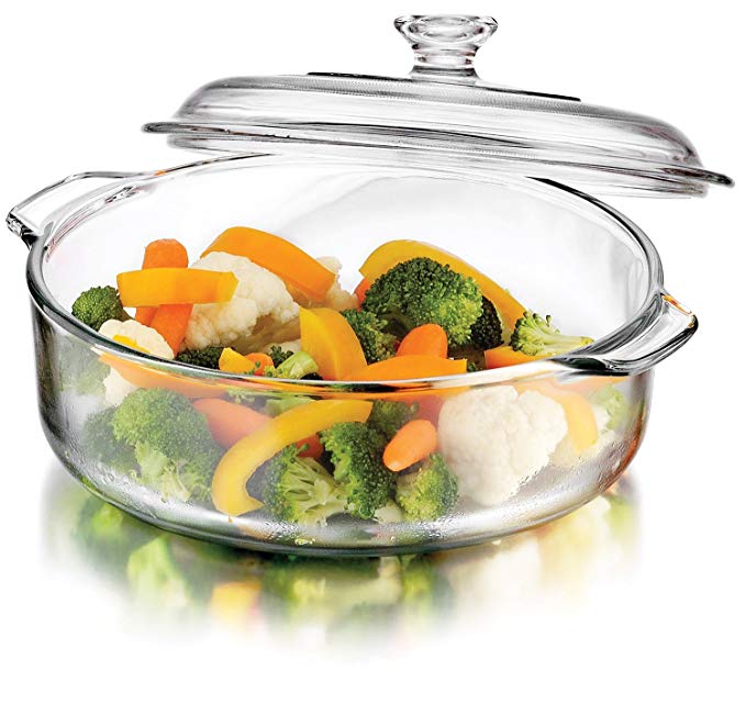 Libbey 55952 3.2qt. Covered Casserole, Set of 2