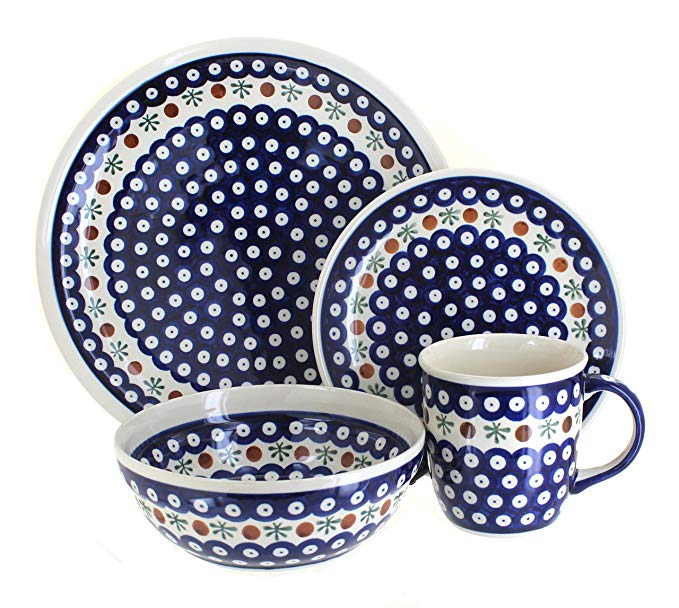 Polish Pottery Nature 16 Piece Dinner Set