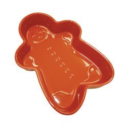 Chantal Stoneware Gingerbread Man Baking Dish Casserole Mold, 9 by 11 Inches