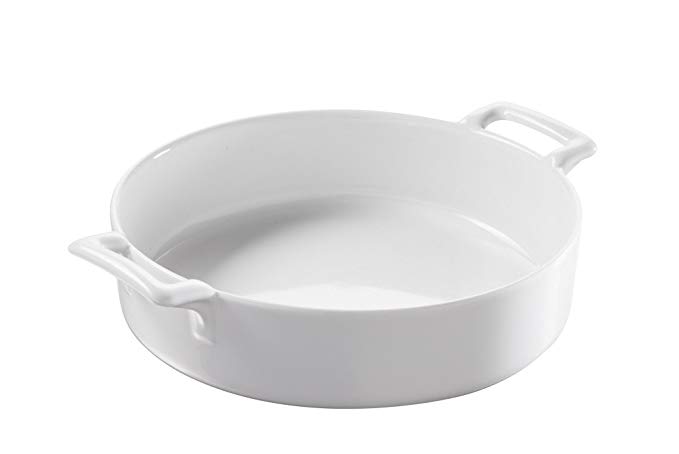 REVOL Belle Cuisine Round Baking Dish 35.25Oz, White