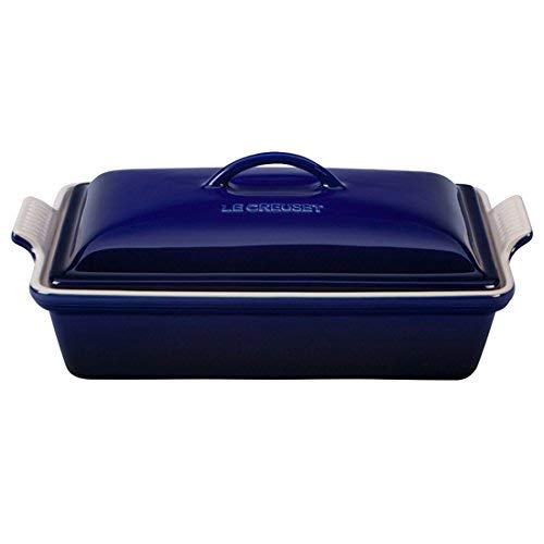 Le Creuset Heritage Indigo Stoneware Covered 4 Quart Rectangular Casserole Dish