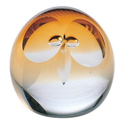 Caithness Glass Piece Crystal Wise Owl Celebrations Paperweight, Medium, Clear/Gold