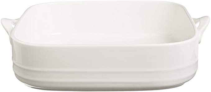 Maxwell and Williams Basics Oven Chef Square Baker, 10.5 by 11-Inch, White