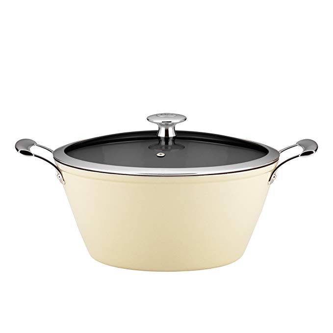 Mario Batali 826813 Light Enameled Cast Iron Round Casserole by Dansk, 3-Quart, Dune