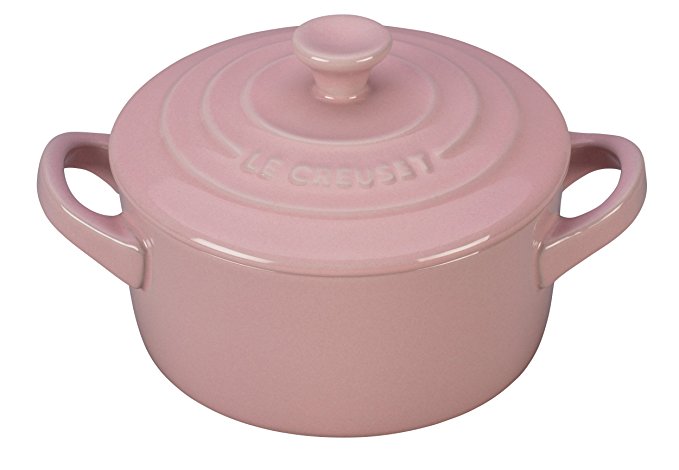 Le Creuset of America Stoneware Mini Round Cocotte, 8 oz, Hibiscus